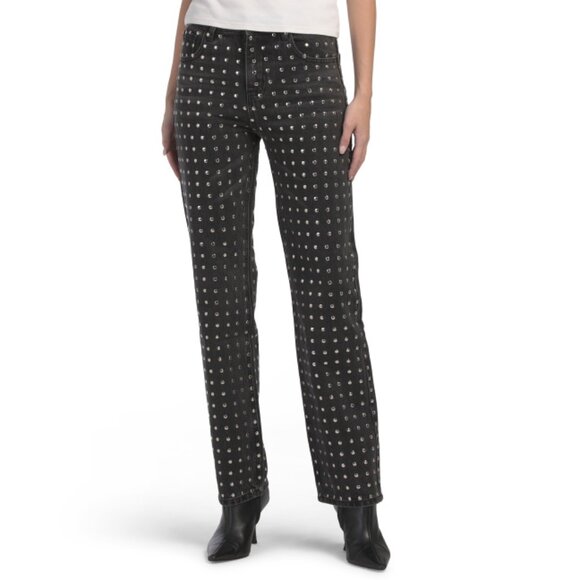 HOUSE OF HARLOW 1960 denim Iva Studded Jeans - Picture 1 of 2